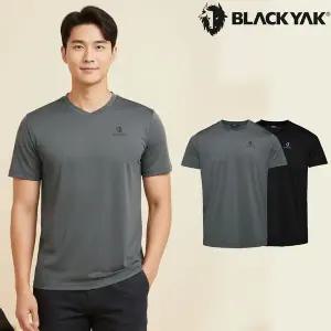 [블랙야크]공용 기능성 반팔 2장세트 브이넥 더블 반팔티 1BYRTXV902 LE1221428507