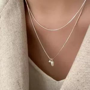 은목걸이 pearl 925 light 21 necklace Silver A