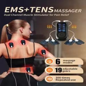 출력 TENS 마사지기  EMS 마사지 기술 6가지 모드 19가지 강도 중저주파 전신 세척 가능한 피부 친화적 패