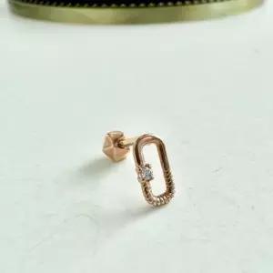 주얼리 라운드 포인트 써지컬스틸 피어싱 데일리 큐빅 이너컨츠 아웃컨츠 쉐입 18k 트라거스 피어싱