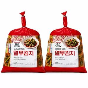종가 열무김치 2.5kg 2팩 (총 5kg)