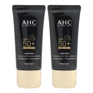 AHC 에이에이치씨 마스터즈 아쿠아리치 선크림 30ml 2개