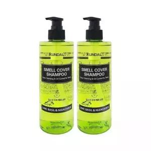 쿤달 올데이 스멜커버 청소년 샴푸 라임바질앤만다린 400ml 2개