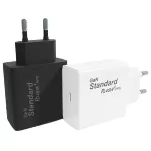 인지 Standard 45W PD 3.0 초고속 충전기 케이블 미포함 블랙 1개 국산