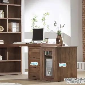 자연둥이 삼나무 h형 서재책상세트 서랍통or본체통