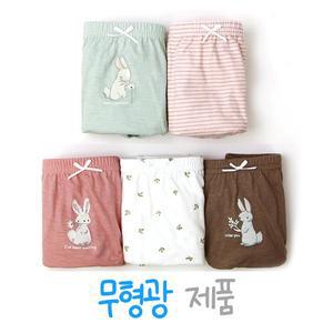 아동팬티 5매입 귀여운 유아 아동 초등학생팬티 순면팬티 90사이즈까지