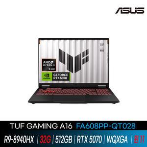 ASUS TUF A16 FA608PP-QT028 윈11 설치 램32G //라이젠R9-8940H / 512GB/ RTX 5070 /GI