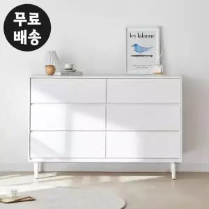 루나 화이트 와이드 3단 서랍장 옷 체스트 서랍 안방 거실 서랍장 광폭 옷장1400