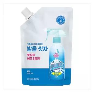 온더바디 코튼풋 발을씻자 풋샴푸 리필 쿨링 500ml 3개