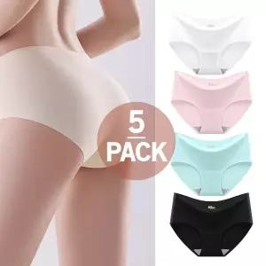 (5장세트) 프리컷 여성 심리스팬티 노라인 무봉제 헬스 요가 레깅스 팬티