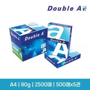 더블에이 Double-A A4용지 복사용지 80g 2500매 1box