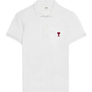 (당일) 25SS 아미 하트 로고 화이트 폴로 티셔츠 BFUPL001 760 100