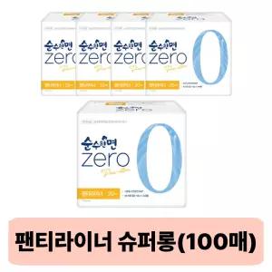 순수한면 제로 팬티라이너, 슈퍼롱, 20매, 5개