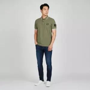스톤아일랜드 스톤 남성 투라인 카라 로고 패치 PK 반팔 밀리터리) L1S15 2200010 S0018 V005G