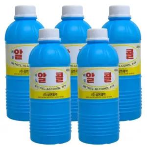 삼현 메칠알콜 400ml 5개 기름때 공업용 메틸알코올 램프 경유