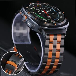 갤럭시 워치 울트라2 2026용 스테인리스 스틸 밴드, 47mm LTE용 메탈 노갭 스트랩, 브레이슬릿 워치밴드