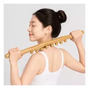 모니즈 롱롱 우드안마봉 림프절 구슬지압 바디괄사 마사지스틱