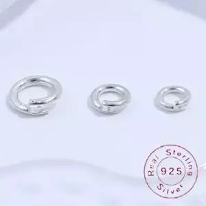 S925 스털링 실버 5/6/8mm 오픈 링 연결 버클 펜던트 DlY 팔찌 목걸이 반지 SQ2