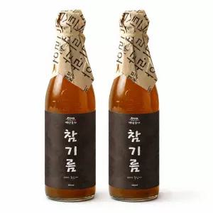 백년본가 꼬소한 방앗간 저온압착 참기름 350ml 2병