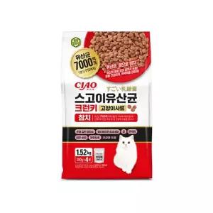 [하프클럽/셀럽하우스]이나바 챠오 스고이 유산균 참치 크런치 고양이 건식 사료 1.52kg