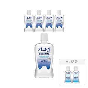 가그린 오리지널 750ml, 5개 + 증정(가그린 제로 블라스트 100ml, 2개)