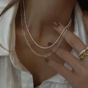 [올다] 실버 럭셔리 체인 안개꽃 목걸이