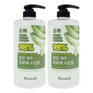 리코셀 네이처 리커버리 알로에 수딩 젤 1L 2개