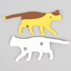 고양이 꼬리후크 냉장고자석 메모홀더 1P 색상랜덤