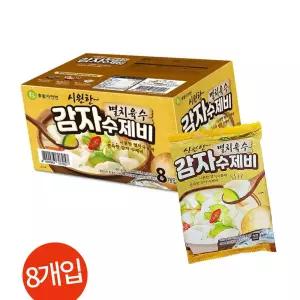 이가자연면 멸치 육수 감자 수제비 186.5g 8개 간편식