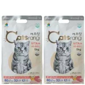 캐츠랑 비타플러스 전연령 고양이 사료 5kg x 2