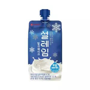 (튼튼)롯데) 설레임 밀크 1박스 (24개입)아이스크림 짜먹는 짜먹는설레임 맛아이스크림 쉐이크