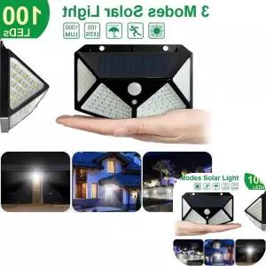 굿테라 LED 태양광 센서 벽등 정원 조명등 100구