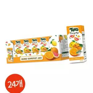 팁코 오렌지 자몽 주스 200ml 24개 카페용