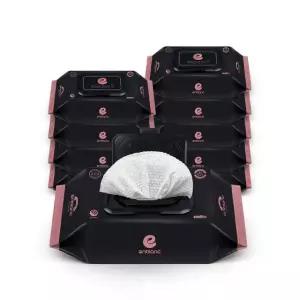 앙블랑 물티슈 세이프 블랙 캡형 70매x10팩 N-BC10