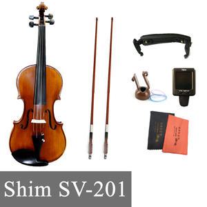 심 바이올린 SV-201+활 2개+튜닝기 패키지/영창/심로/삼익/방과후 학습/연습용 SV201