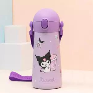 릴팡 더보틀 원터치 어깨끈 이중스텐물통 460ml (산리오_쿠로미)