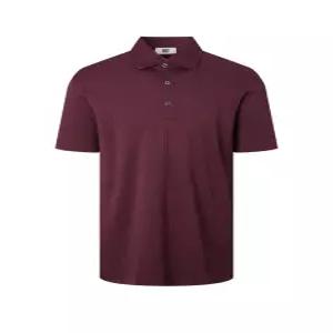 닥스 남성 25SS [IMPORTED FABRIC] COOL TOUCH 다크와인 조직감 반팔 카라 티셔츠 DMTS5BC74D3