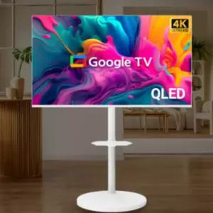 큐빅스 화이트 50인치QLED 4K UHD 스탠드 대형 세트