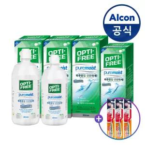 옵티프리 렌즈세척액 퓨어모이스트 420ml 3개+300ml 1개(+검케어칫솔 3개)