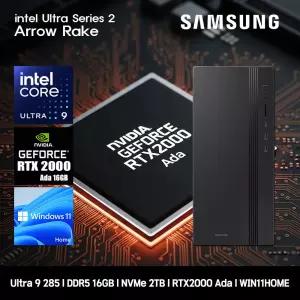 삼성데스크탑 코어 울트라9 RTX2000 Ada 컴퓨터 DM500THA-U9ABV-RTX2000 Ada WIN11 Ultra9-285 16GB SSD2TB