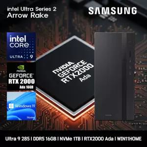 삼성데스크탑 코어 울트라9 RTX2000 Ada 컴퓨터 DM500THA-U9ABT-RTX2000 Ada WIN11 Ultra9-285 16GB SSD1TB