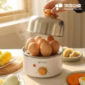 키친아트 ALL스테인레스 1단 계란찜기 타이머형 KA-1577S1 / 고구마 감자 찐빵 만두 전기찜기