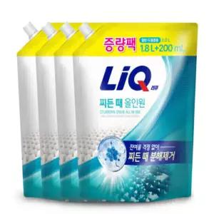 (대용량 증량팩)리큐 찌든때 올인원 2L (1.8L+200ml) 4개 일반/드럼겸용