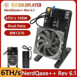 비트코인 채굴기 NerdQaxe Rev 6.1 6TH/s 100W BM1370 Asic 공냉식 효율적인 솔로 채굴 SHA-256