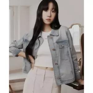 올리비아로렌 워시드 데님 자켓  VVBMJ5M3281