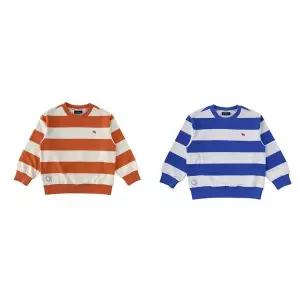 [블루독](강남점)간절기맨투맨베스트)26175-334-03(OR)시그니처STRIPE맨투맨(정상가75000)