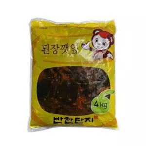 반찬 장아찌 JN0190냉장반찬단지 된장깻잎4kg