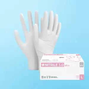 니트릴 라텍스 요리용 장갑 200매 라이트화이트 식품용