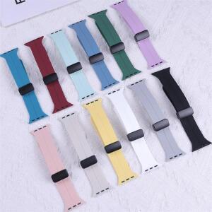 애플 워치 밴드 울트라 49mm 46mm 45mm 44mm 41mm 38mm 42mm용 자석 스트랩 실리콘 팔찌 iWatch 밴드 11 10