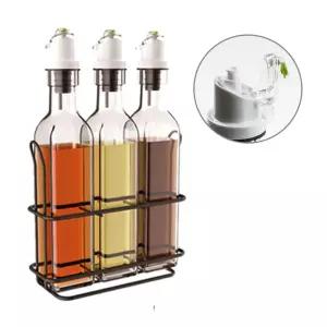 루미낙 원터치 사각 오일병 500ml 3P 거치대 세트